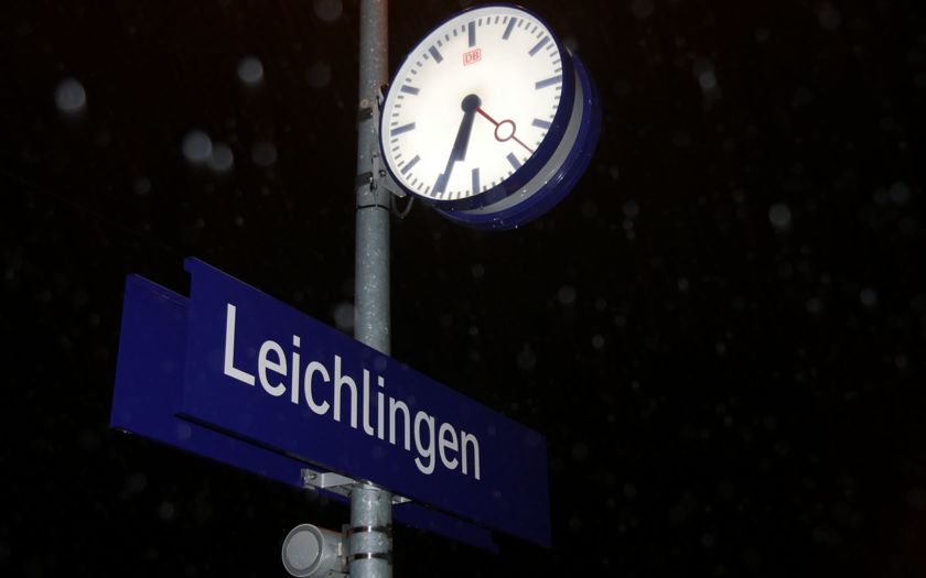 Uhr am Bahnhof in Leichlingen