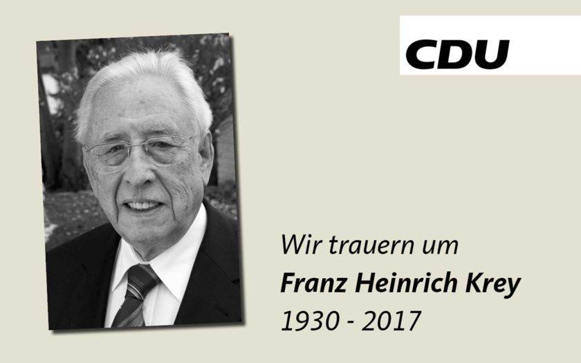 Kondolenz Franz Heinrich Krey
