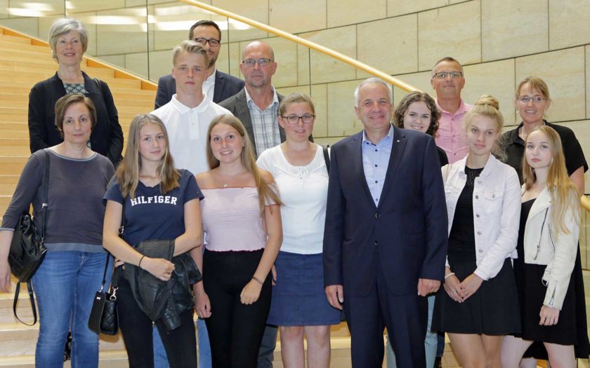 Beste Schülerinnen und Schüler der Realschulen zu Gast im Landtag