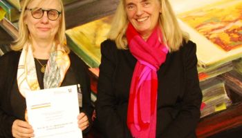 v. l. n. r.: Barbara Dauner-Lieb, Isabel Pfeiffer-Poensgen (Ministerin für Kultur und Wissenschaft des Landes Nordrhein-Westfalen) / MKW 2019