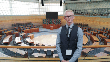 Erik Hölterhoff aus Wermelskirchen beim Jugend-Landtag 2019