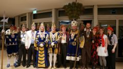 Die „KG Spaß am Karneval“ aus Overath mit Prinz Heidi I., Jungfrau Florentine und Bauer Björn